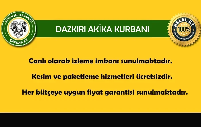 Dazkırı Akika Kurbanı